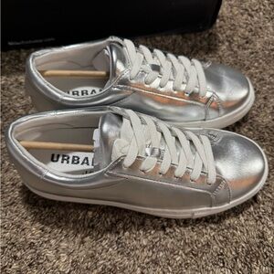 Urban Sport J/Slides  Metallic Silver Sneakers